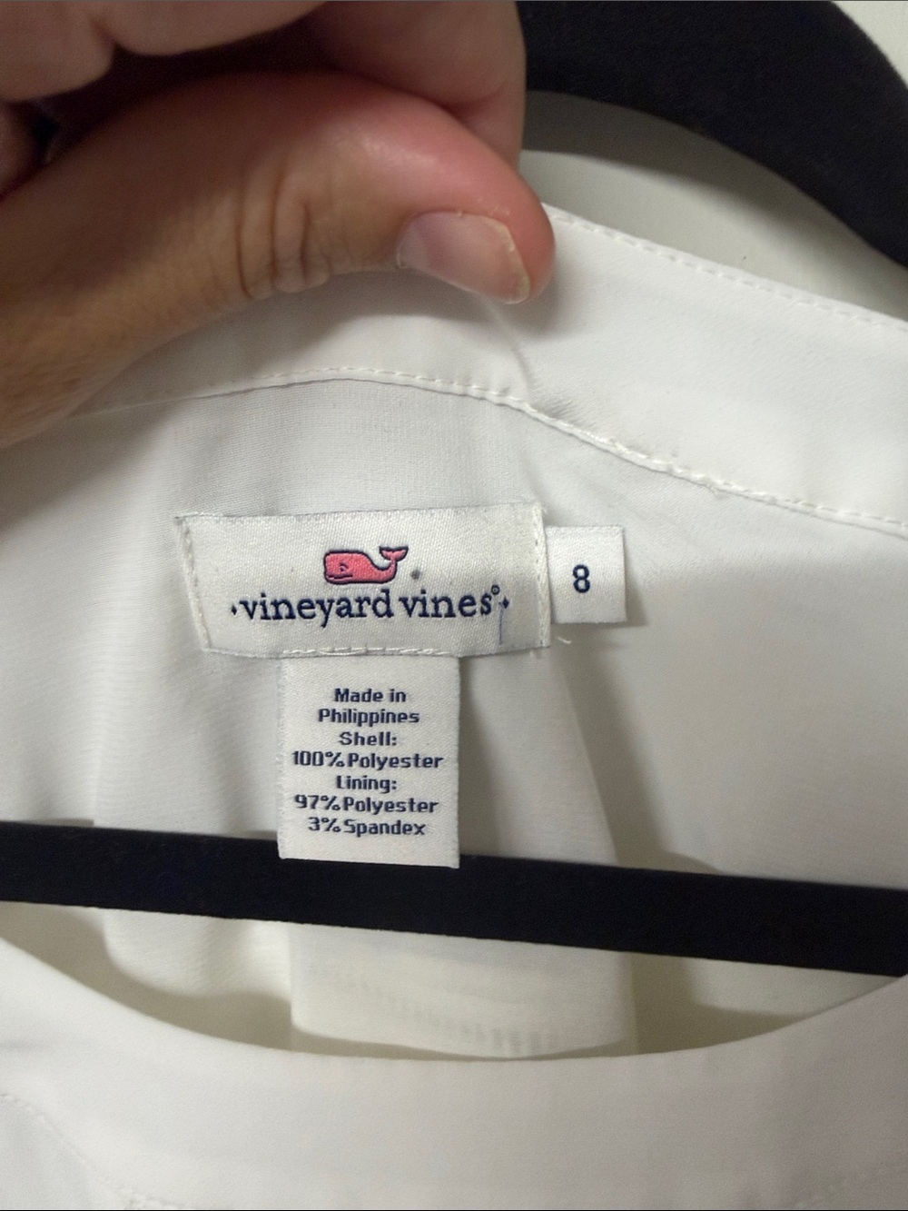 Vineyard vines Women’s White Long-Sleeve Pleated Front Blouse - Picture 3 of 4